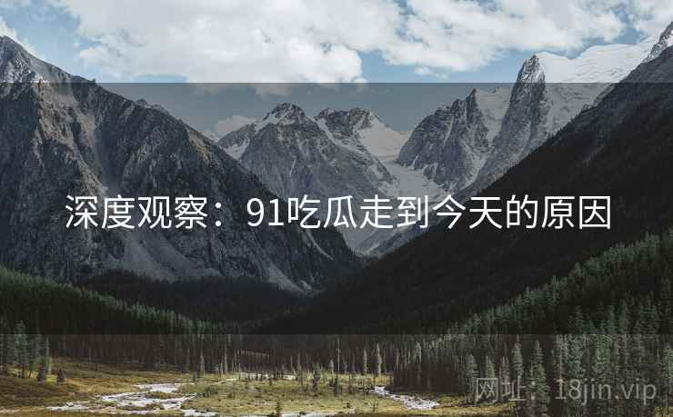深度观察：91吃瓜走到今天的原因