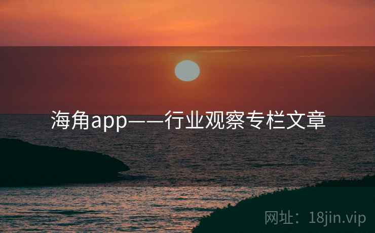 海角app——行业观察专栏文章