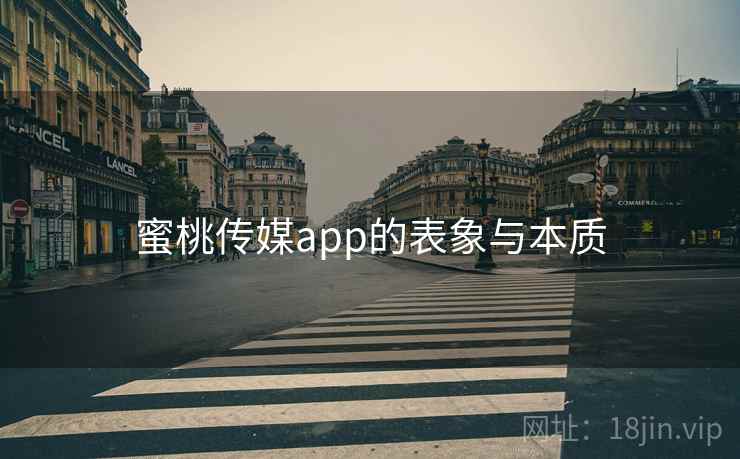 蜜桃传媒app的表象与本质